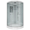 Душевая кабина Niagara Luxe NG-7702W (100x100х210) низкий поддон(15см),дверь раздвижная,стенки серебро,3 места 7702W