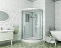 Душевая кабина Niagara Luxe NG-7702W (100x100х210) низкий поддон(15см),дверь раздвижная,стенки серебро,3 места 7702W