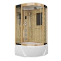 Душевая кабина Niagara Luxe NG-7712GL (80x120х215) высокий поддон(38см),дверь раздвижная,стенки золото,4 места 7712GL