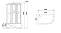 Душевая кабина Niagara Luxe NG-7712GL (80x120х215) высокий поддон(38см),дверь раздвижная,стенки золото,4 места 7712GL