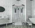 Душевая кабина Niagara Luxe NG-7717W (100x100х215) низкий поддон(15см),дверь распашная,стенки серебро,4 места 7717W