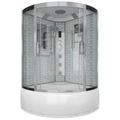 Душевая кабина Niagara Luxe NG-7744W (120x120х215) высокий поддон(50см),дверь раздвижная,стенки серебро,4 места 7744W