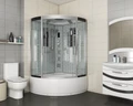 Душевая кабина Niagara Luxe NG-7744W (120x120х215) высокий поддон(50см),дверь раздвижная,стенки серебро,4 места 7744W