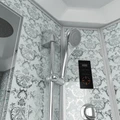 Душевая кабина Niagara Luxe NG-7744W (120x120х215) высокий поддон(50см),дверь раздвижная,стенки серебро,4 места 7744W