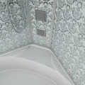 Душевая кабина Niagara Luxe NG-7744W (120x120х215) высокий поддон(50см),дверь раздвижная,стенки серебро,4 места 7744W