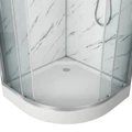 Душевая кабина Niagara Luxe NG-7702M (100x100х210) низкий поддон(15см),дверь раздвижная,стенки мрамор,3 места 7702M