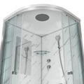 Душевая кабина Niagara Luxe NG-7702M (100x100х210) низкий поддон(15см),дверь раздвижная,стенки мрамор,3 места 7702M