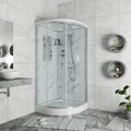 Душевая кабина Niagara Luxe NG-7702M (100x100х210) низкий поддон(15см),дверь раздвижная,стенки мрамор,3 места 7702M