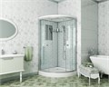 Душевая кабина Niagara Luxe NG-7701W (90x90х210) низкий поддон(15см),дверь раздвижная,стенки серебро,3 места 7701W