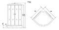 Душевая кабина Niagara Luxe NG-7701W (90x90х210) низкий поддон(15см),дверь раздвижная,стенки серебро,3 места 7701W