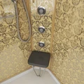 Душевая кабина Niagara Luxe NG-7715G (90x90х215) низкий поддон(15см),дверь раздвижная,стенки золото,4 места 7715G