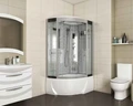 Душевая кабина Niagara Luxe NG-7712WR (80x120х215) высокий поддон(38см),дверь раздвижная,стенки серебро,4 места 7712WR