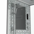 Душевая кабина Niagara Luxe NG-7714W (100x90х215) низкий поддон(15см),дверь распашная,стенки серебро,5 мест 7714W