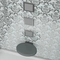 Душевая кабина Niagara Luxe NG-7714W (100x90х215) низкий поддон(15см),дверь распашная,стенки серебро,5 мест 7714W