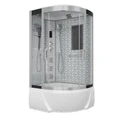 Душевая кабина Niagara Luxe NG-7712WL (80x120х215) высокий поддон(38см),дверь раздвижная,стенки серебро,4 места 7712WL