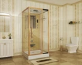 Душевая кабина Niagara Luxe NG-7714G (100x90х215) низкий поддон(15см),дверь распашная,стенки золото,5 мест 7714G