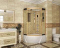 Душевая кабина Niagara Luxe NG-7712GR (80x120х215) высокий поддон(38см),дверь раздвижная,стенки золото,4 места 7712GR