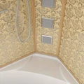 Душевая кабина Niagara Luxe NG-7712GR (80x120х215) высокий поддон(38см),дверь раздвижная,стенки золото,4 места 7712GR