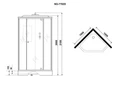 Душевая кабина Niagara Luxe NG-7702DM (100x100х210) низкий поддон(15см),дверь распашная,стенки мрамор,3 места 7702DM