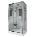 Душевая кабина Niagara Luxe NG-7711WL (90x120х215) низкий поддон(15см),дверь раздвижная,стенки серебро,6 мест 7711WL