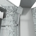 Душевая кабина Niagara Luxe NG-7799WBK (90x90х210) низкий поддон(15см),дверь распашная,стенки серебро,без крыши,4 места 7799WBK