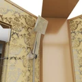 Душевая кабина Niagara Luxe NG-7717GBK (100x100х210) низкий поддон(15см),дверь распашная,стенки золото,без крыши,4 места 7717GBK
