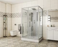 Душевая кабина Niagara Luxe NG-7711WBK (90x120х210) низкий поддон(15см),дверь раздвижная,стенки серебро,без крыши,5 мест 7711WBK