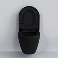 Унитаз Queen 113T20201R (570*360*400) ЧЁРНЫЙ МАТОВЫЙ подвесной БЕЗОБОДКОВЫЙ, 1 место 113T20201R