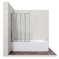 Шторка для ванны Ambassador Bath Screens 16041111L (100х140) хром,стекло прозрачное,складная,1 место 16041111L