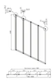 Шторка для ванны Ambassador Bath Screens 16041111L (100х140) хром,стекло прозрачное,складная,1 место 16041111L