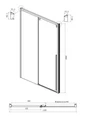 Дверь в нишу Ambassador Intense 110022201IBB (120х200) черный,стекло тонированное,раздвижная,1 место 110022201IBB