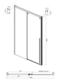 Дверь в нишу Ambassador Intense 110022202IBB (130х200) черный,стекло тонированное,раздвижная,1 место 110022202IBB