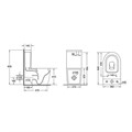Унитаз напольный Grossman GR-4494SQ (640х360х835) безободковый,белый с тонкой крышкой,микролифт,смыв торнадо,2 места GR-4494SQ