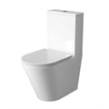 Унитаз напольный Grossman GR-4458SQ (640х360х835) безободковый,белый с тонкой крышкой,микролифт,смыв торнадо,2 места GR-4458SQ