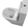 Унитаз напольный Grossman GR-4458SQ (640х360х835) безободковый,белый с тонкой крышкой,микролифт,смыв торнадо,2 места GR-4458SQ