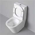 Унитаз напольный Grossman GR-4458SQ (640х360х835) безободковый,белый с тонкой крышкой,микролифт,смыв торнадо,2 места GR-4458SQ