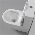 Унитаз напольный Grossman GR-4458SQ (640х360х835) безободковый,белый с тонкой крышкой,микролифт,смыв торнадо,2 места GR-4458SQ