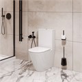 Унитаз напольный Grossman GR-4458SQ (640х360х835) безободковый,белый с тонкой крышкой,микролифт,смыв торнадо,2 места GR-4458SQ