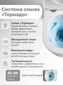 Унитаз напольный Grossman GR-4458SQ (640х360х835) безободковый,белый с тонкой крышкой,микролифт,смыв торнадо,2 места GR-4458SQ