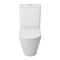 Унитаз напольный Grossman GR-4450SQ (605х380х825) безободковый,белый с тонкой крышкой,микролифт,смыв торнадо,2 места GR-4450SQ