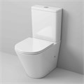 Унитаз напольный Grossman GR-4450SQ (605х380х825) безободковый,белый с тонкой крышкой,микролифт,смыв торнадо,2 места GR-4450SQ