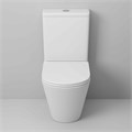 Унитаз напольный Grossman GR-4450SQ (605х380х825) безободковый,белый с тонкой крышкой,микролифт,смыв торнадо,2 места GR-4450SQ