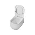 Унитаз подвесной Grossman Thin Rim GR-5605SQ (520х374х355) тонкий ободок,белый с тонкой крышкой,микролифт,смыв торнадо,1 место GR-5605SQ