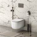 Унитаз подвесной Grossman Thin Rim GR-5605SQ (520х374х355) тонкий ободок,белый с тонкой крышкой,микролифт,смыв торнадо,1 место GR-5605SQ
