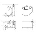 Унитаз подвесной Grossman Thin Rim GR-5606SQ (500х360х362) тонкий ободок,белый с тонкой крышкой,микролифт,смыв торнадо,1 место GR-5606SQ