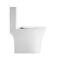 Унитаз напольный Grossman Thin Rim GR-5607SQ (656х370х796) тонкий ободок,белый,моноблок с тонкой крышкой,микролифт,смыв торнадо,1 место GR-5607SQ