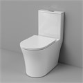 Унитаз напольный Grossman Thin Rim GR-5607SQ (656х370х796) тонкий ободок,белый,моноблок с тонкой крышкой,микролифт,смыв торнадо,1 место GR-5607SQ