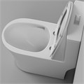 Унитаз напольный Grossman Thin Rim GR-5607SQ (656х370х796) тонкий ободок,белый,моноблок с тонкой крышкой,микролифт,смыв торнадо,1 место GR-5607SQ