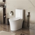 Унитаз напольный Grossman Thin Rim GR-5607SQ (656х370х796) тонкий ободок,белый,моноблок с тонкой крышкой,микролифт,смыв торнадо,1 место GR-5607SQ