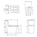 Унитаз напольный Grossman Thin Rim GR-5607SQ (656х370х796) тонкий ободок,белый,моноблок с тонкой крышкой,микролифт,смыв торнадо,1 место GR-5607SQ